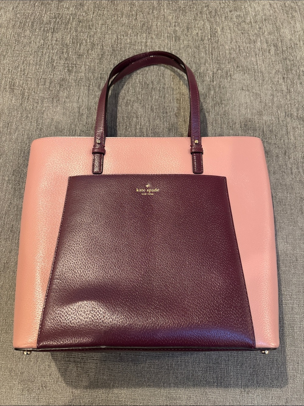 Kate Spade Grand Street Sadie Colorblock Tote PINK PURPLE